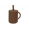 Silikoon joogitops kõrrega, caramel