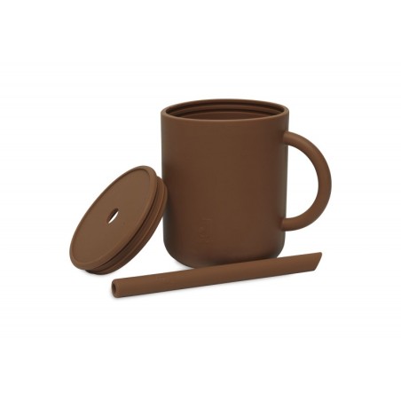 Silikoon joogitops kõrrega, caramel