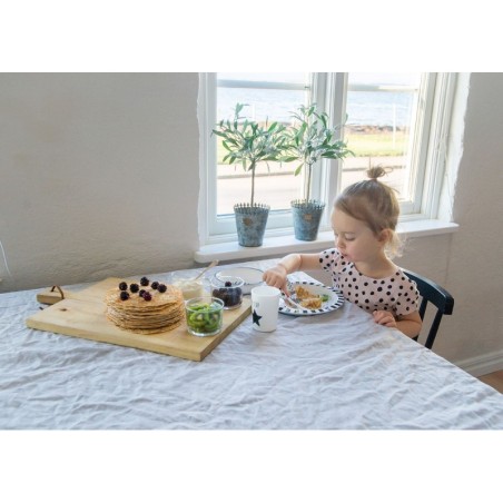 Laste sööginõude komplekt, must/valge