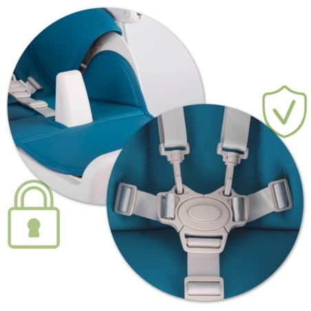 Söögitool lauaga, lamamistool Belo, tumesinine