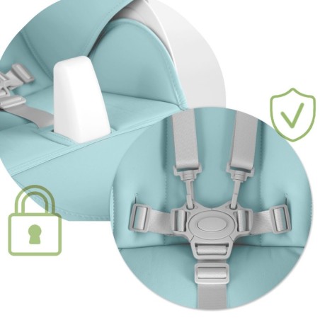 Söögitool lauaga, lamamistool, belo blue