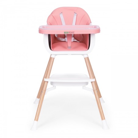 Laste söögitool 2-in-1, roosa