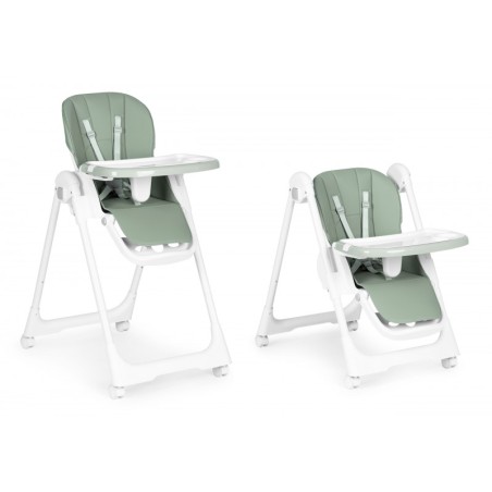 Söögitool reguleeritava kõrgusega, ökonahast rihmad, topeltkandik, roheline