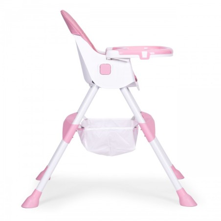 Lapse söögitool kandiku ja korviga, 5-punkti rihmad, roosa