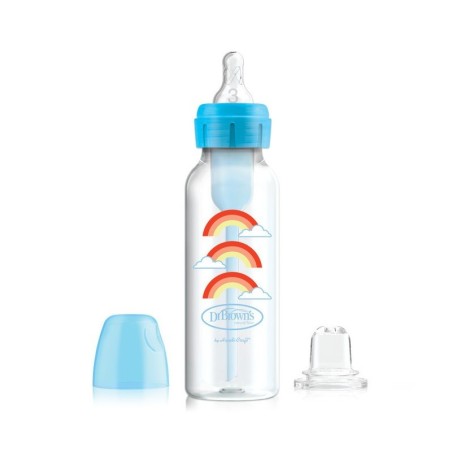 250 ml PP Kitsas + pudelist Sippy stardikomplekt, Blue Rainbows (+ L3 nippel)