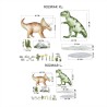 Seinakleebiste komplekt XL dinosaurused Tyrannosaurus ja Triceratops