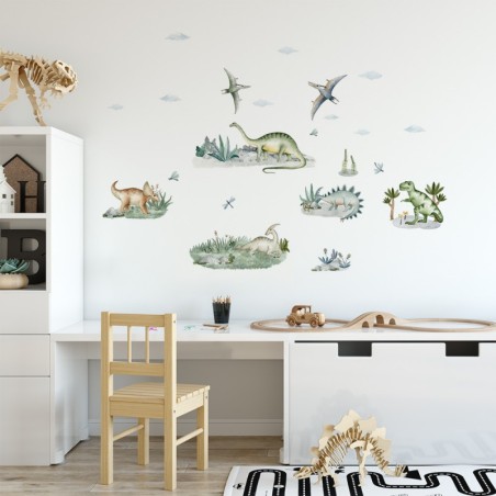 Seinakleebiste komplekt dinosaurused