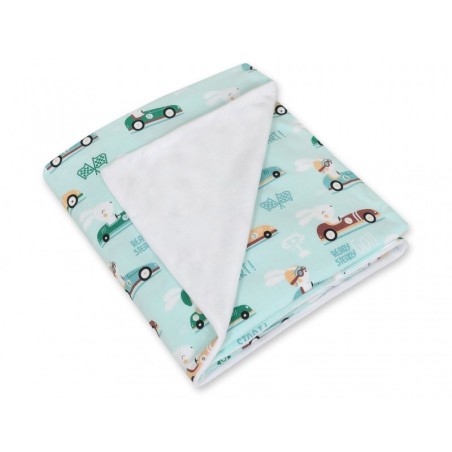 Turvahälli tekk, valge/mint jänesed