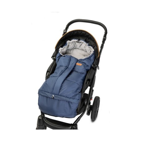 Combi 3in1 soojakott – tumesinine/hall polaarfliis