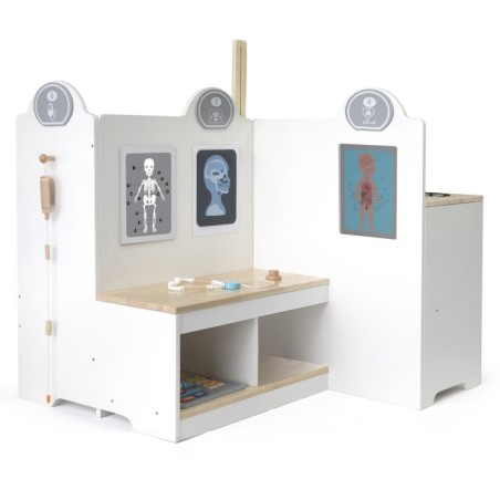 Multifunktsionaalne puidust arsti meditsiinikeskus lastele, mängunurk