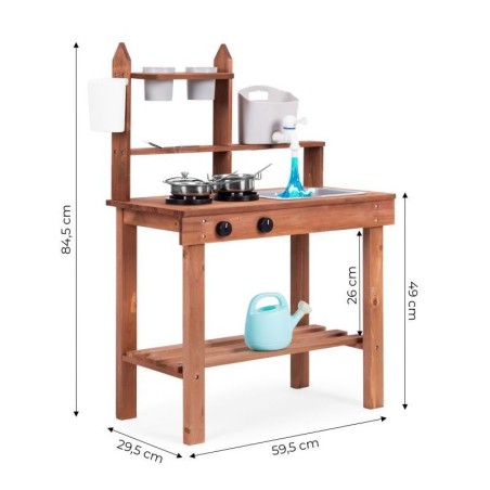 Puidust mudaköök veega