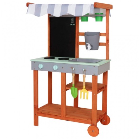 Puidust õueköök mudaköök lastele 116 cm