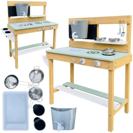 Mudaköök õueköök lastele veega ja liivaga mängimiseks