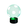Juhtmeta lamp 3D LED jalgpall puldiga