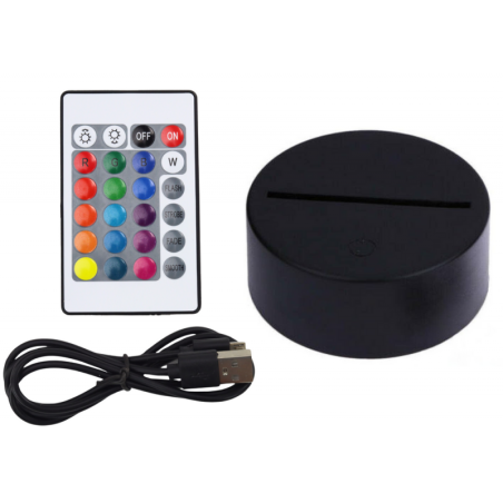 Juhtmeta lamp 3D LED jalgpall puldiga