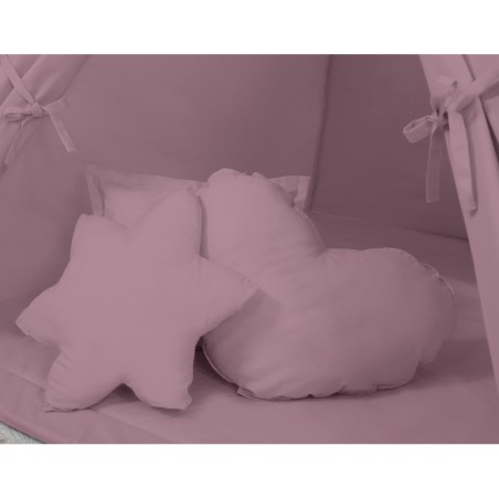 Tipi telk aluse ja patjadega + suled, pastell violett