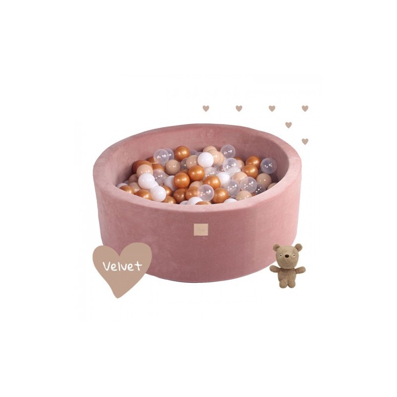 Pallimeri Teddy bear velvet H40 + 250 palli