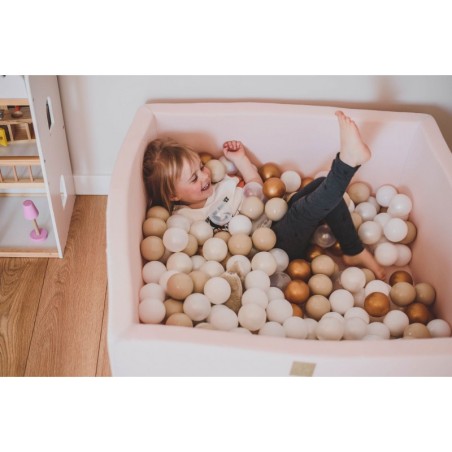 Pallimeri kandiline 90x90x40 cm + 200 palli, roosa