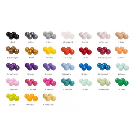 Pallimeri kandiline 90x90x40 cm + 200 palli, helehall