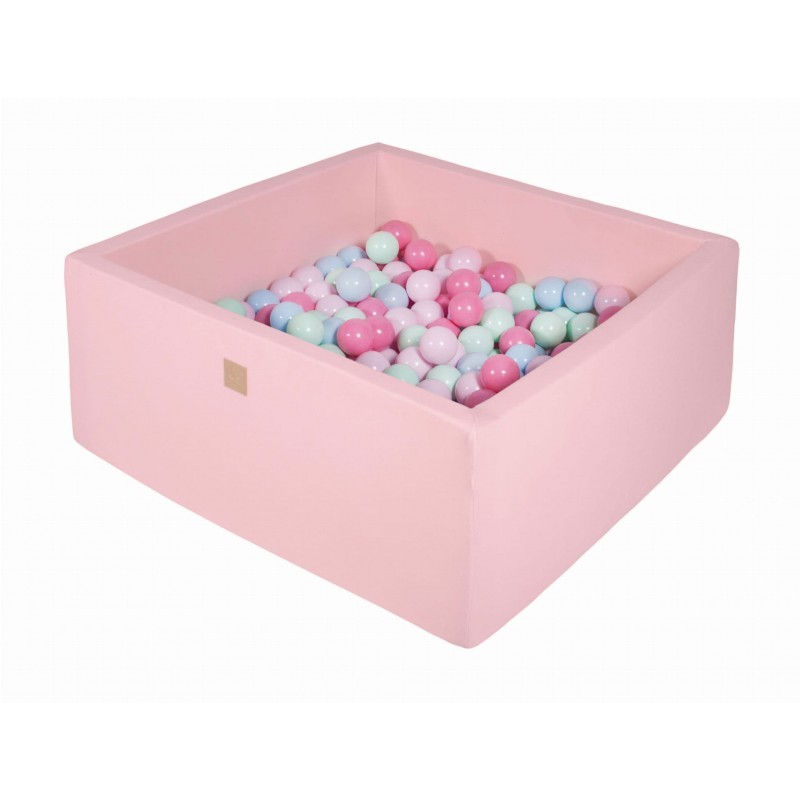 Pallimeri kandiline 110x110x40 cm + 400 palli, roosa