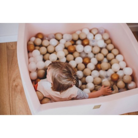 Pallimeri kandiline 110x110x40 cm + 400 palli, roosa