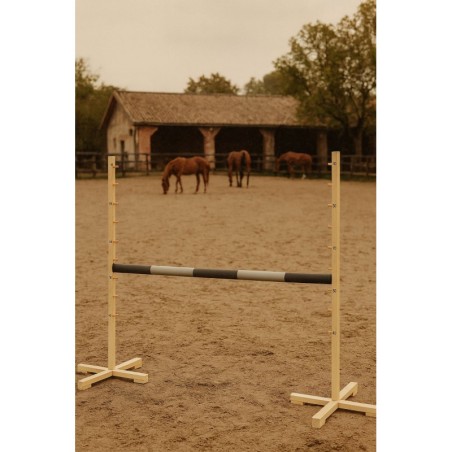 Latt tala hüppetakistusele 120 cm, must/hõbe