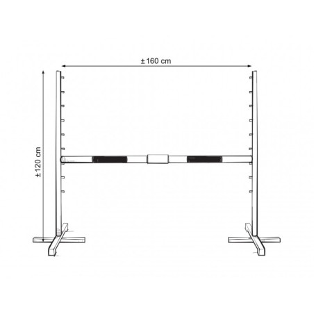 Latt tala hüppetakistusele 160 cm, kollane