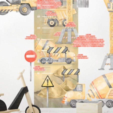 Seinakleebis mõõdupuu ehitusplats kollane