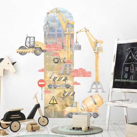 Seinakleebis mõõdupuu ehitusplats kollane