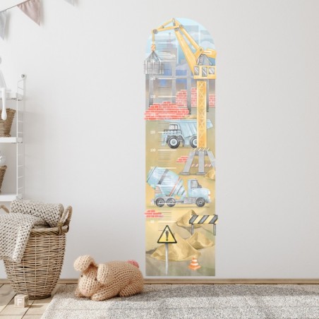 Seinakleebis mõõdupuu ehitusplats sinine