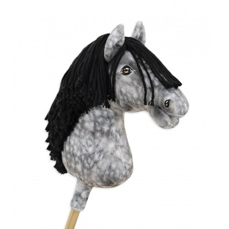 Kepphobune Premium - hall täpiline hobune musta lakaga A3