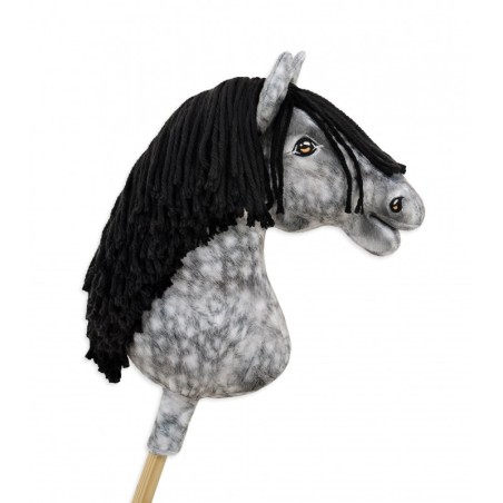 Kepphobune Premium - hall täpiline hobune musta lakaga A3