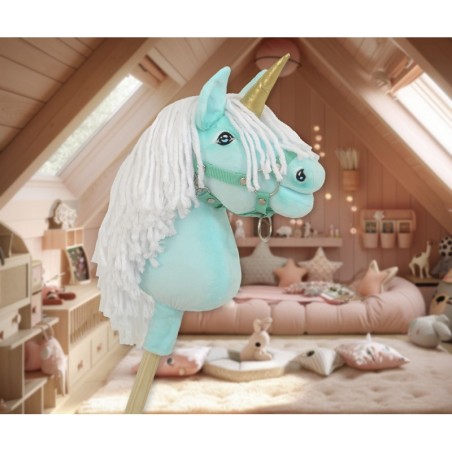 Kepphobune Ükssarvik A4 - mint, valge lakk ja kuldne sarv