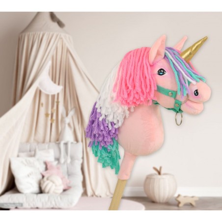 Kepphobune Ükssarvik A4 - roosa, värviline lakk ja kuldne sarv