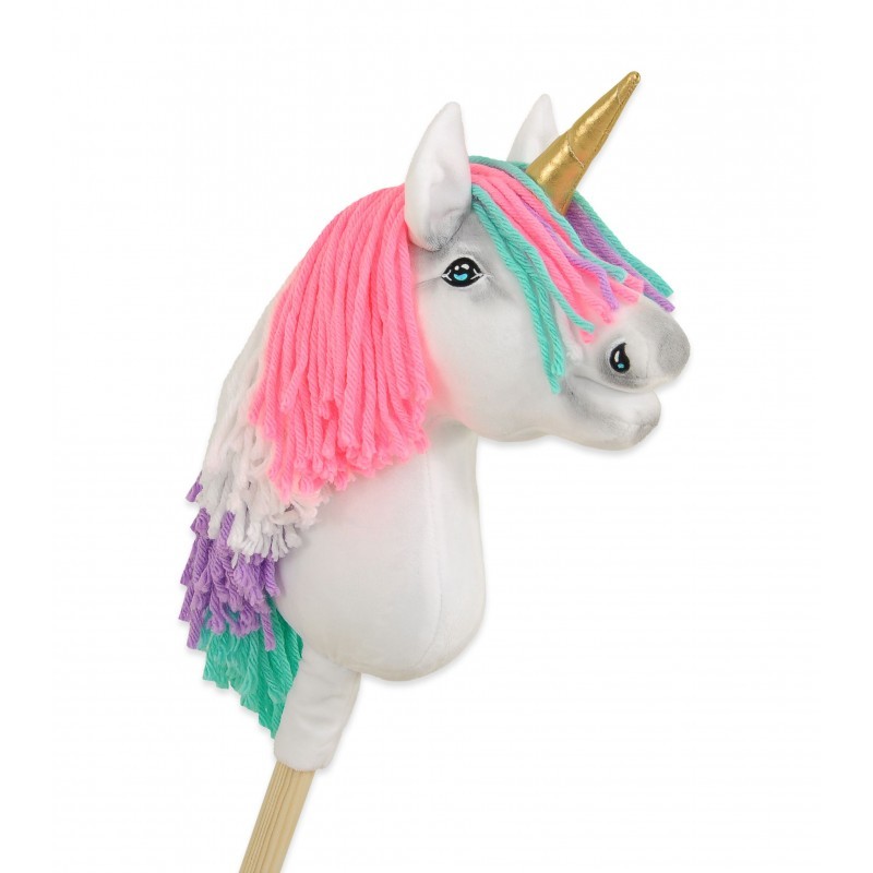 Kepphobune Ükssarvik A4 - valge, värviline lakk ja kuldne sarv