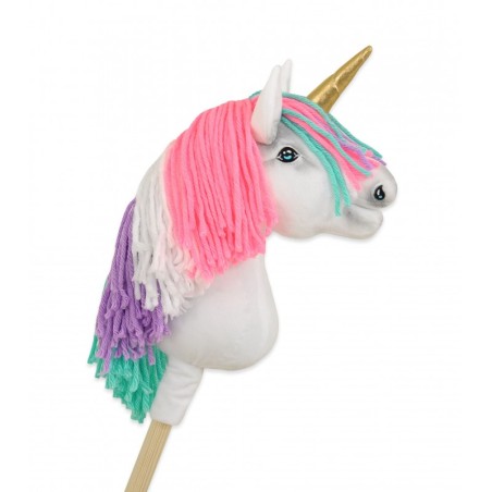 Kepphobune Ükssarvik A4 - valge, värviline lakk ja kuldne sarv