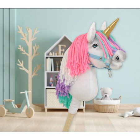 Kepphobune Ükssarvik A4 - valge, värviline lakk ja kuldne sarv