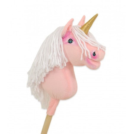 Kepphobune Ükssarvik A4 - roosa, valge lakk ja kuldne sarv