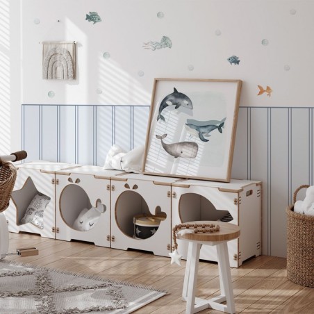 Seinakleebis paneel 100 cm, sinine