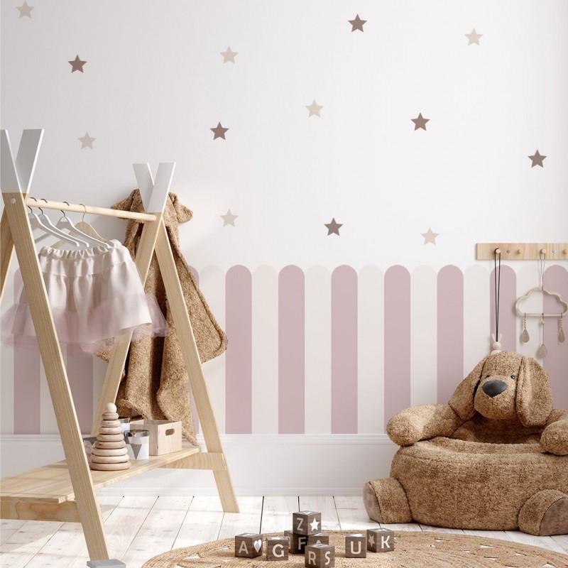 Seinakleebis paneel 100 cm, roosa-tumeroosa