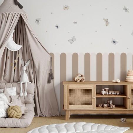 Seinakleebis paneel 60 cm, pruun-beež