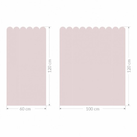 Seinakleebis paneel 100 cm, tuhm roosa