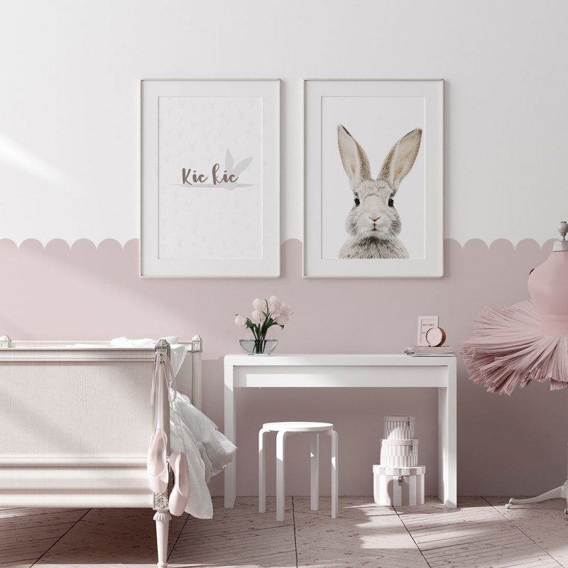 Seinakleebis paneel 60 cm, tuhm roosa