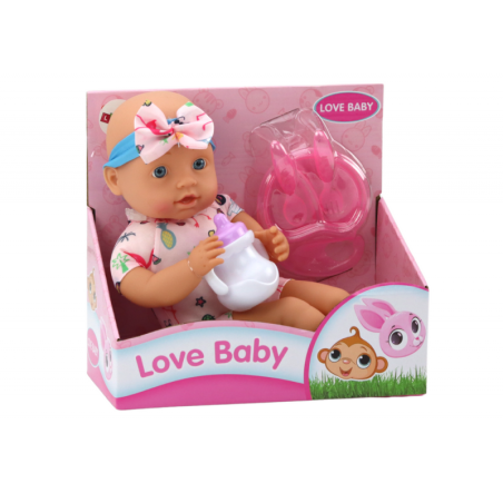 Beebinukk, flamingodega riided, peapael, toitmistarvikud