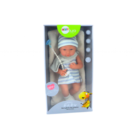 Riietes beebinukk, müts, lutt, rinnatükk, tekk