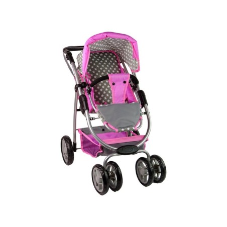 Baby Doll jalutuskäru 2-ühes kandekott Roosad tähed