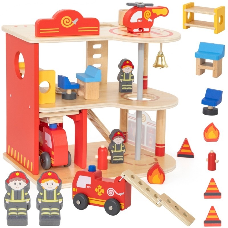 Puidust garaaž tuletõrjejaam, komplekt 14 osa