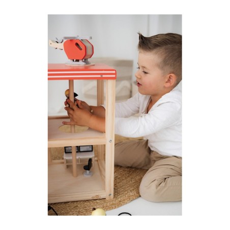 Suur puidust tuletõrje maja koos aksessuaaridega