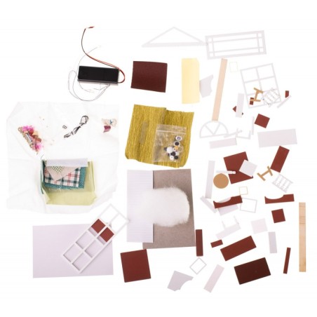 Nukumaja puidust elutoa mudel ise kokkupanekuks LED 8008-A