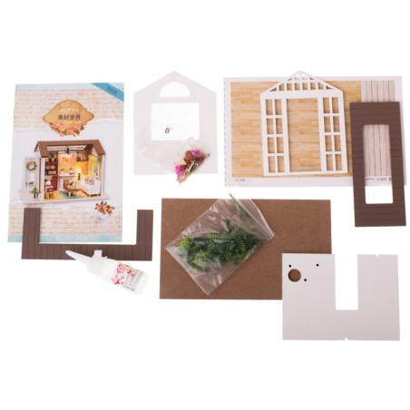 Nukumaja puidust elutoa mudel ise kokkupanekuks LED 8008-A